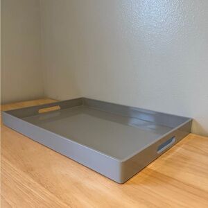 Gray Rectangular Serving Tray